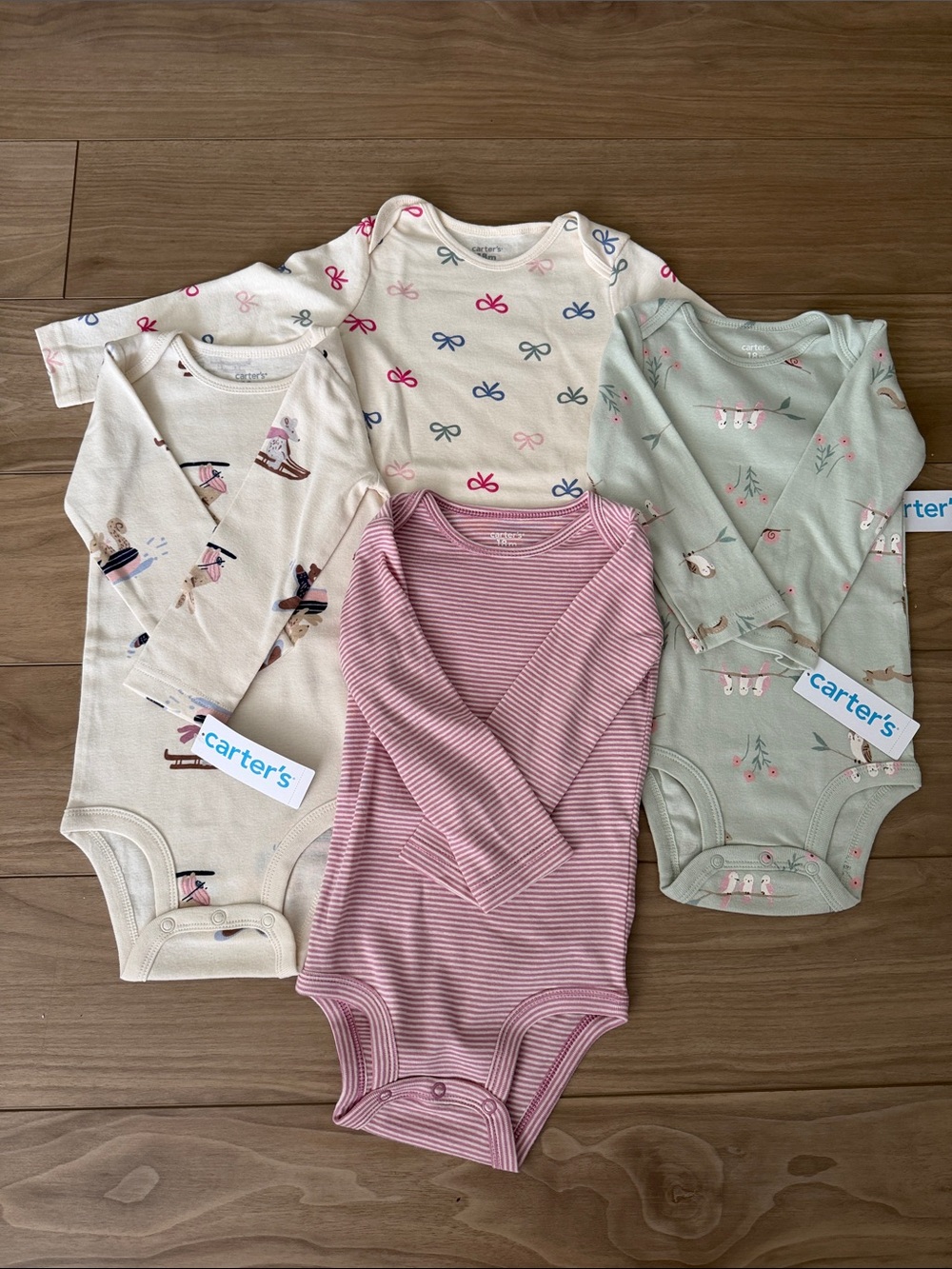 Carter's Girls 4 piece Bodysuit Bundle